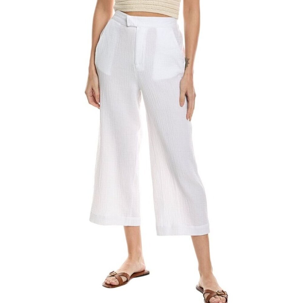 New WILDFOX Women's Size US L Catalina Culotte In White 100% Cotton